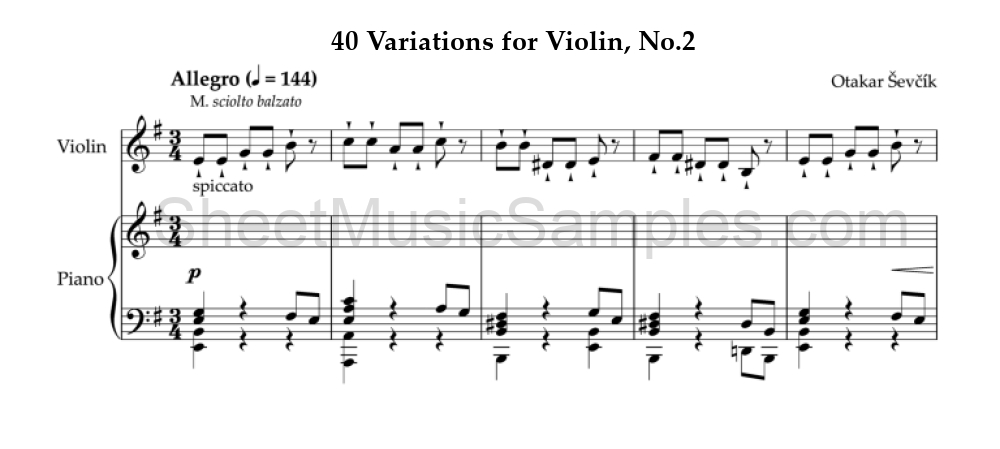 40 Variations for Violin, No.2