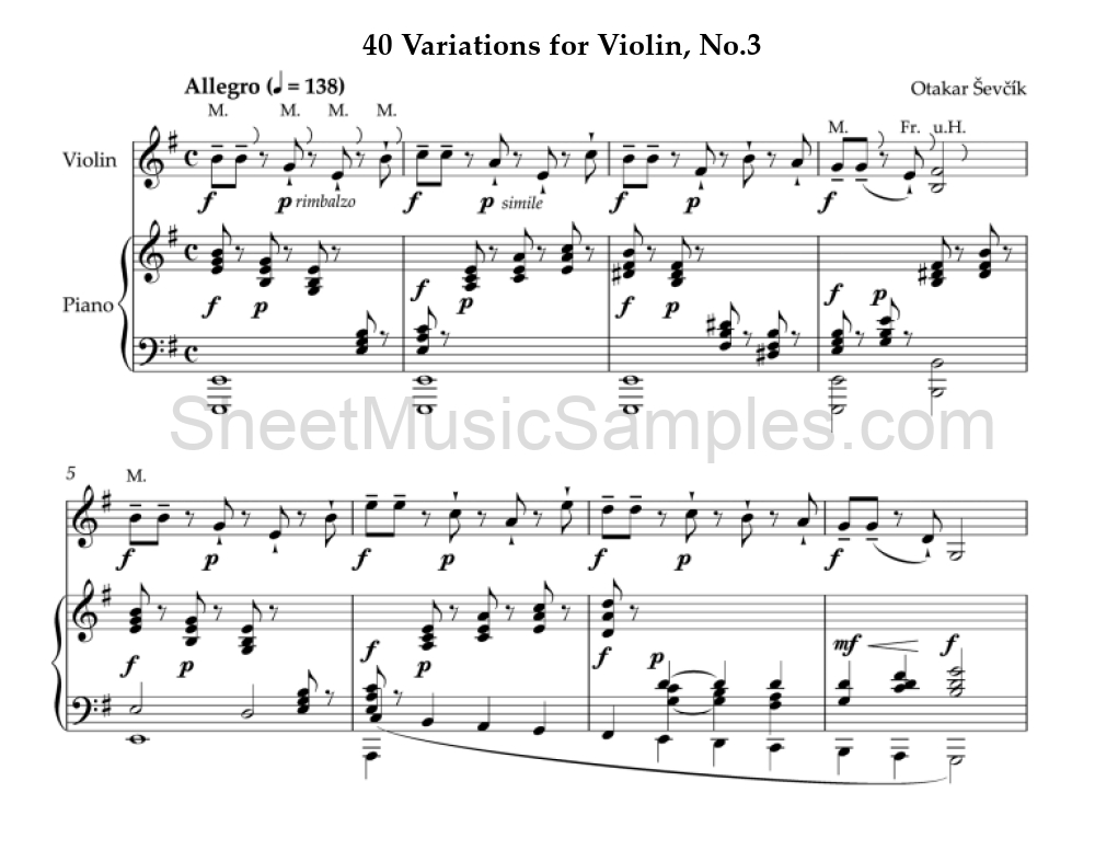 40 Variations for Violin, No.3