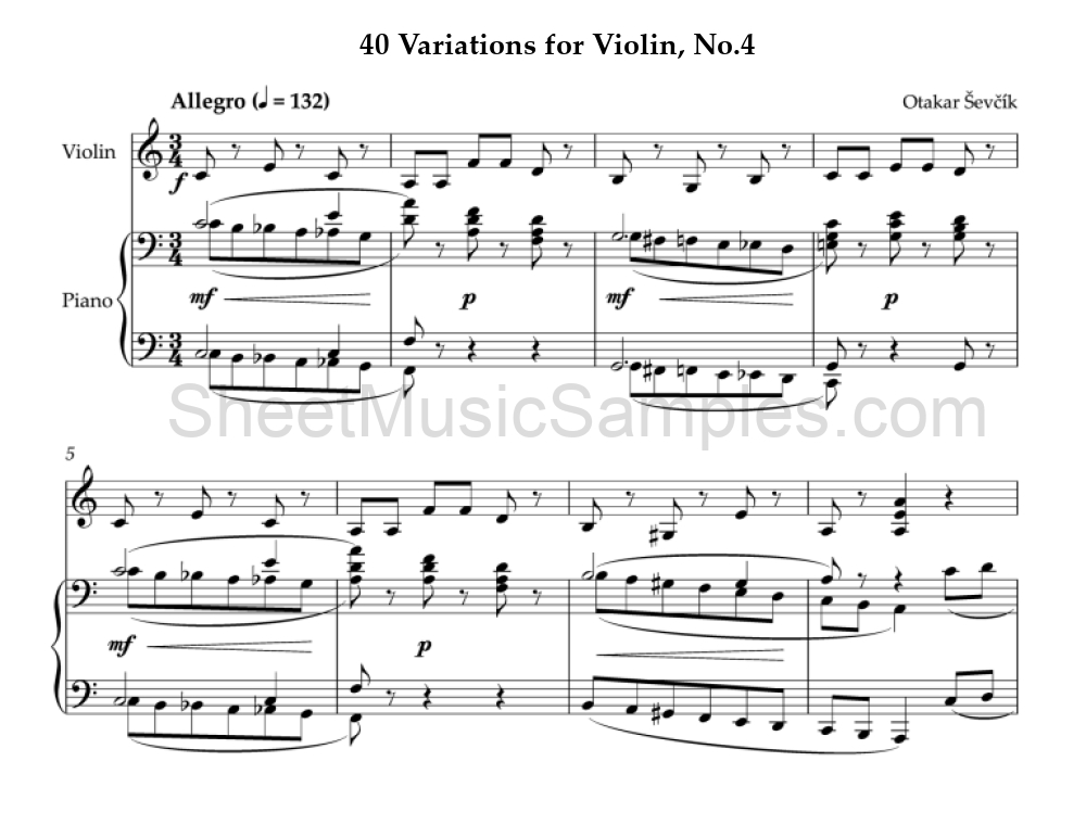 40 Variations for Violin, No.4