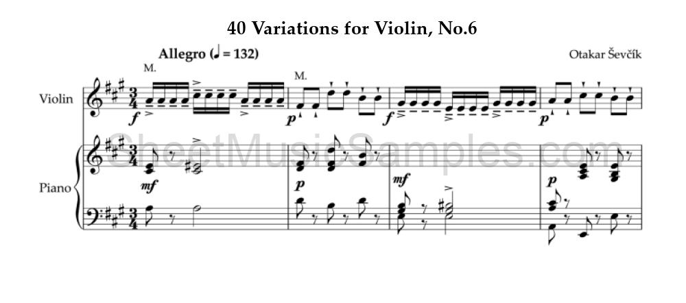 40 Variations for Violin, No.6