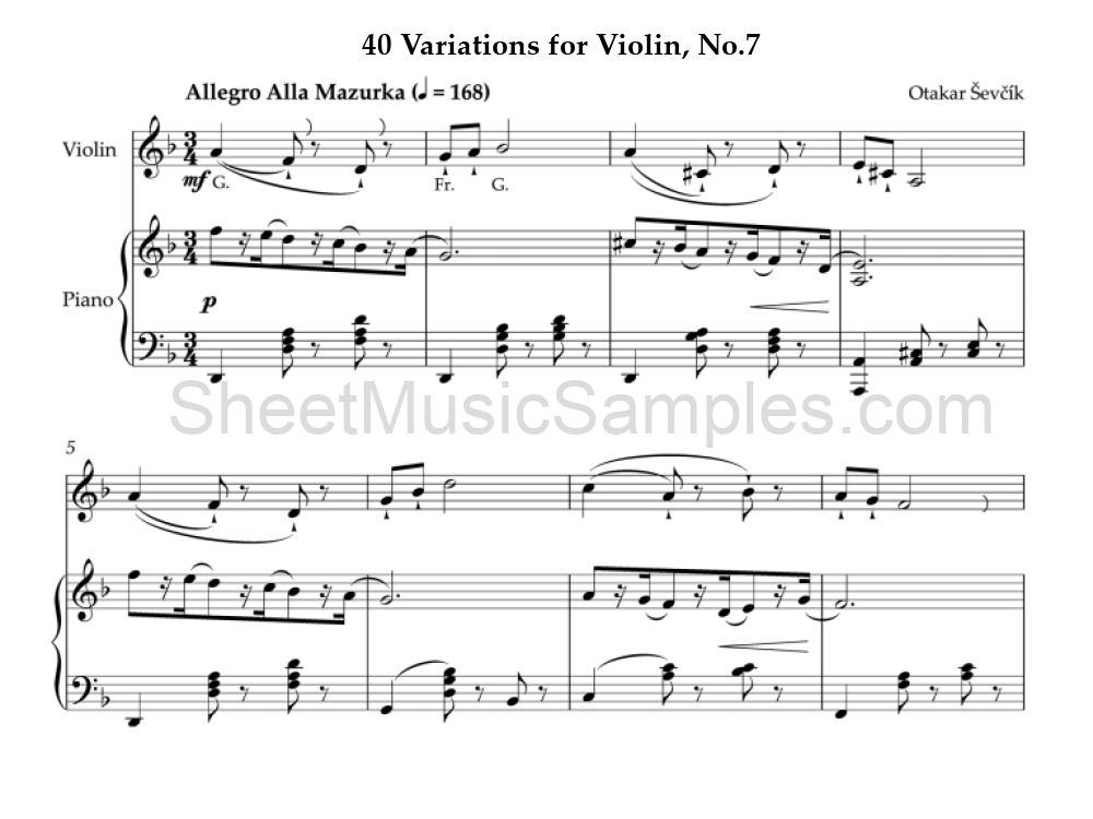 40 Variations for Violin, No.7