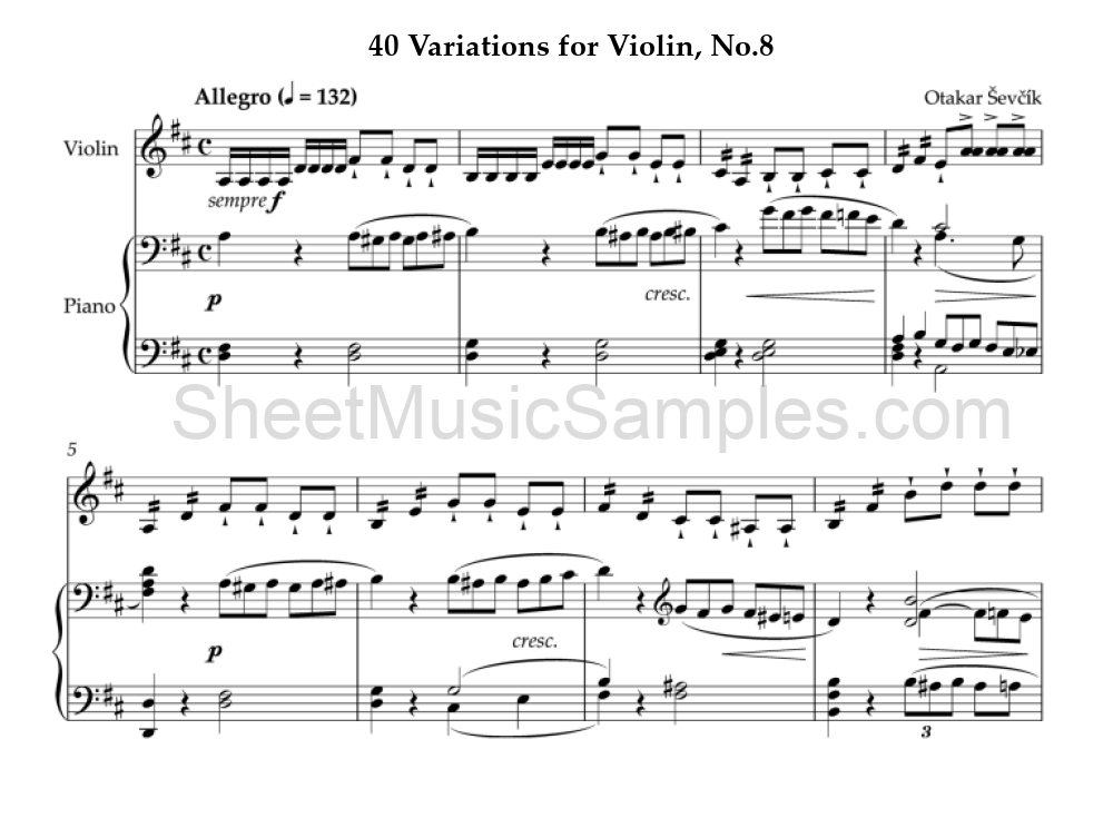 40 Variations for Violin, No.8