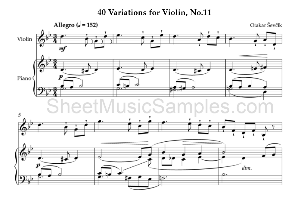 40 Variations for Violin, No.11