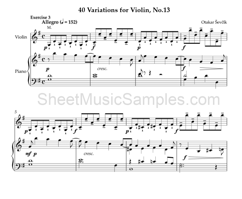 40 Variations for Violin, No.13