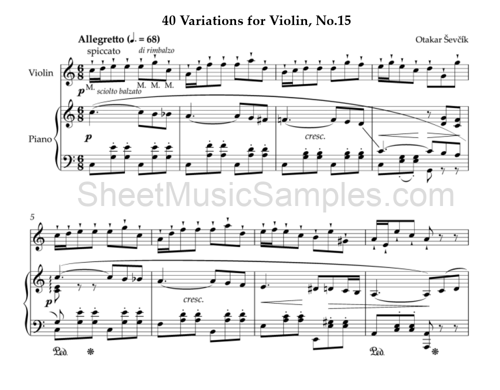 40 Variations for Violin, No.15