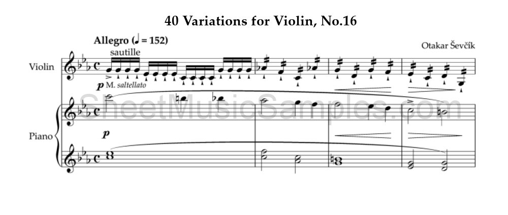 40 Variations for Violin, No.16