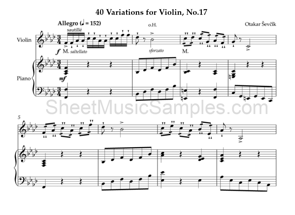 40 Variations for Violin, No.17