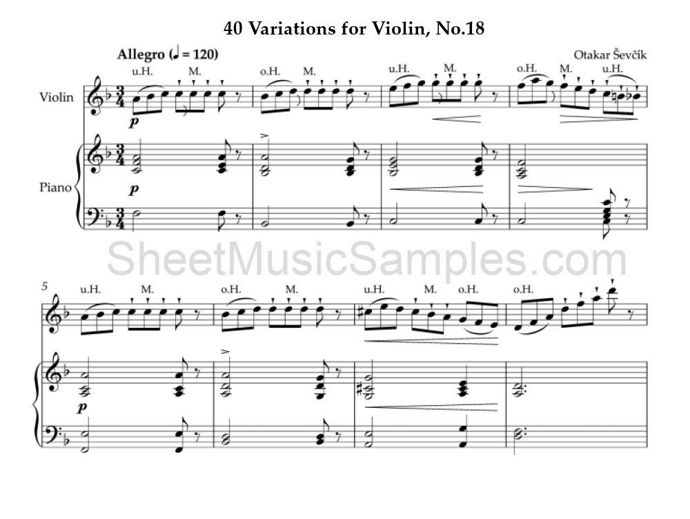 40 Variations for Violin, No.18