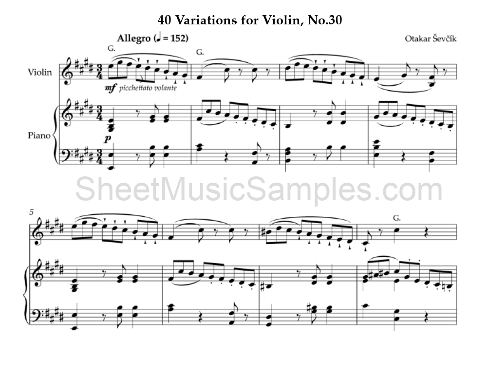 40 Variations for Violin, No.30