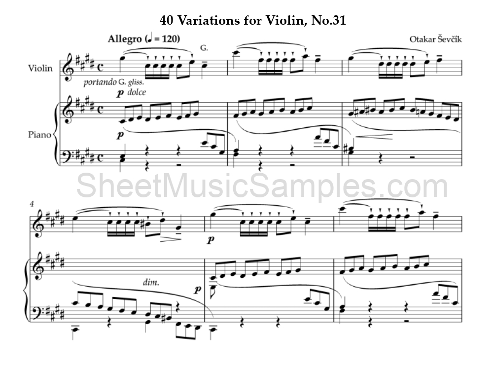 40 Variations for Violin, No.31