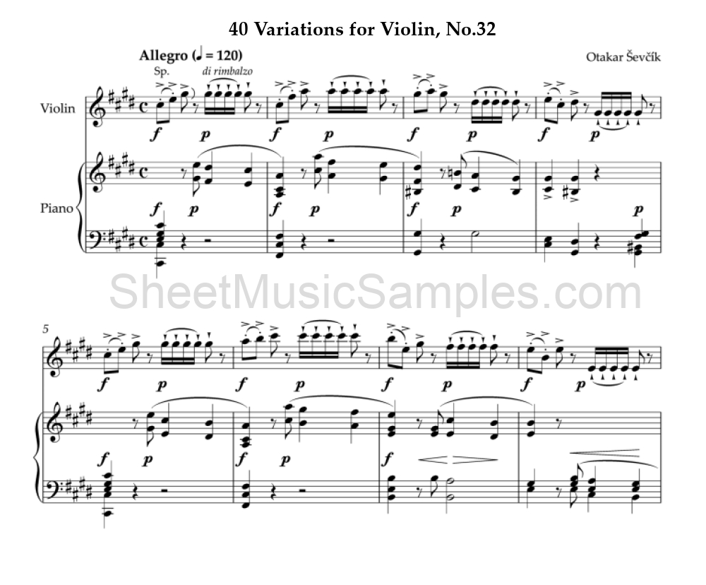 40 Variations for Violin, No.32