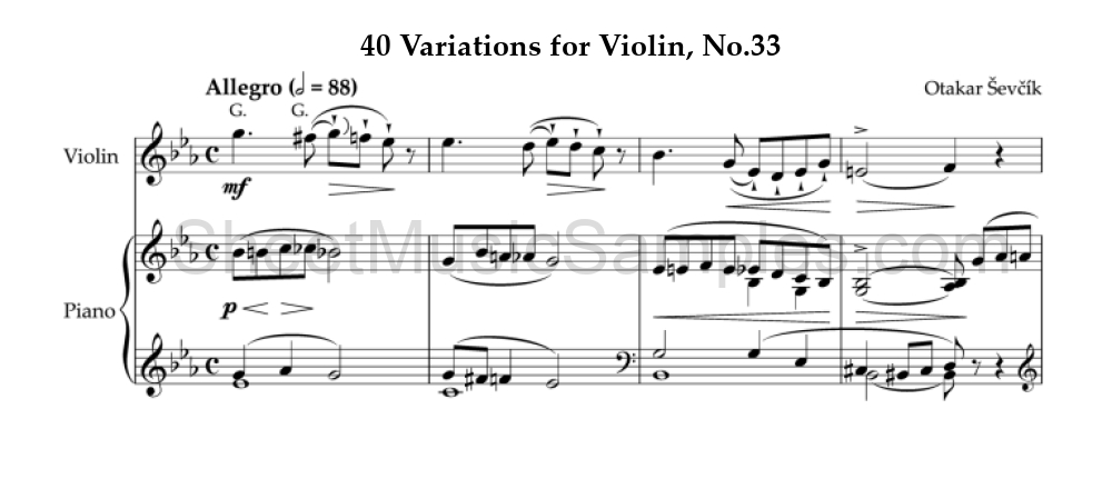 40 Variations for Violin, No.33