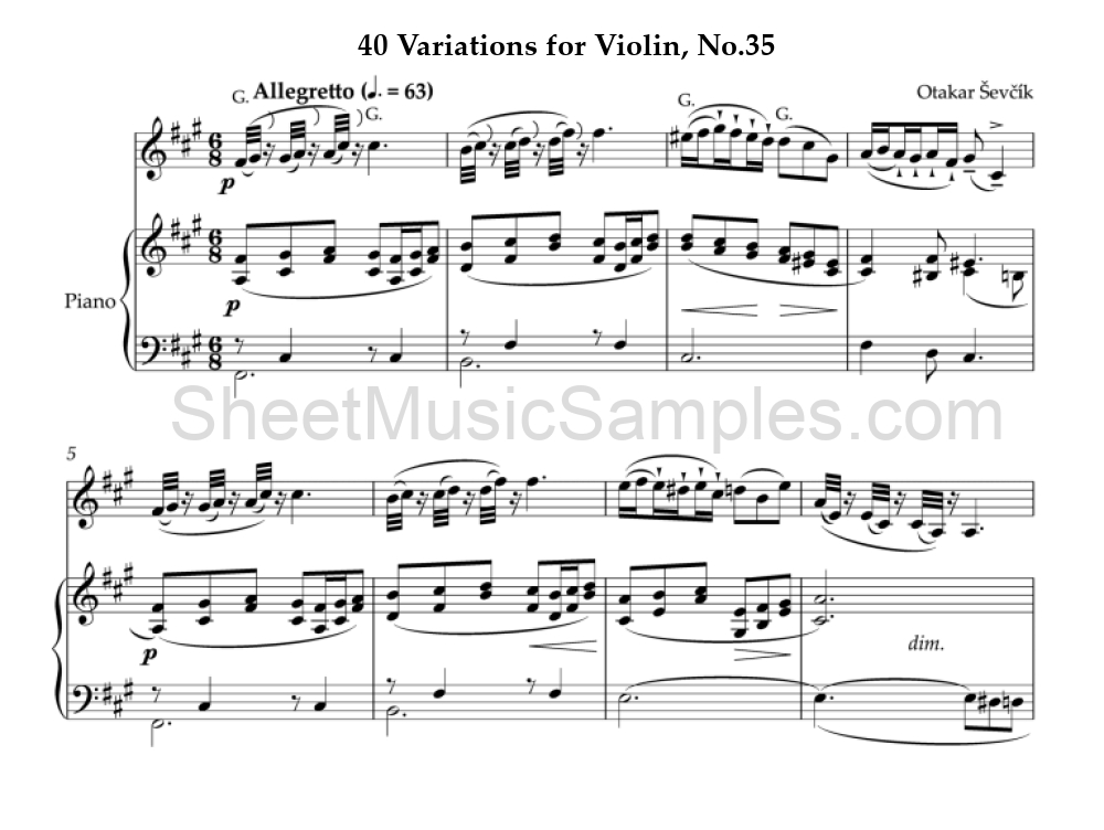 40 Variations for Violin, No.35