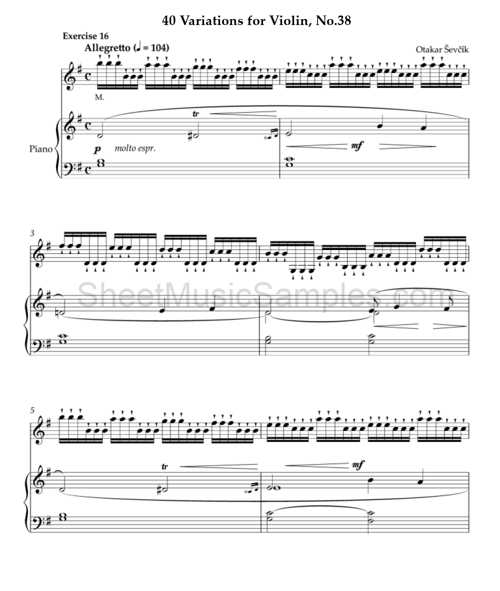 40 Variations for Violin, No.38