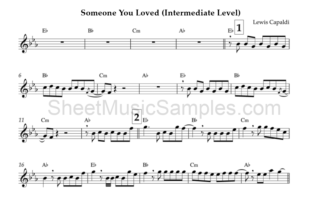 Someone You Loved (Intermediate Level)