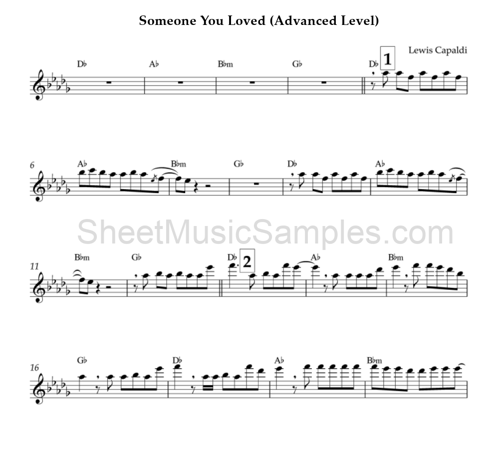 Someone You Loved (Advanced Level)