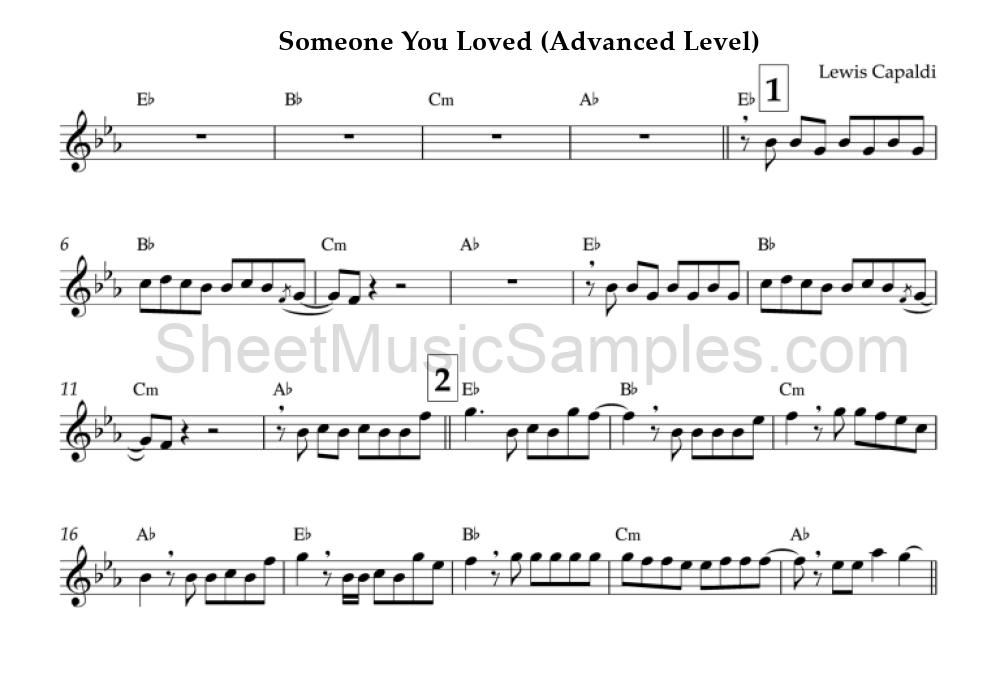 Someone You Loved (Advanced Level)