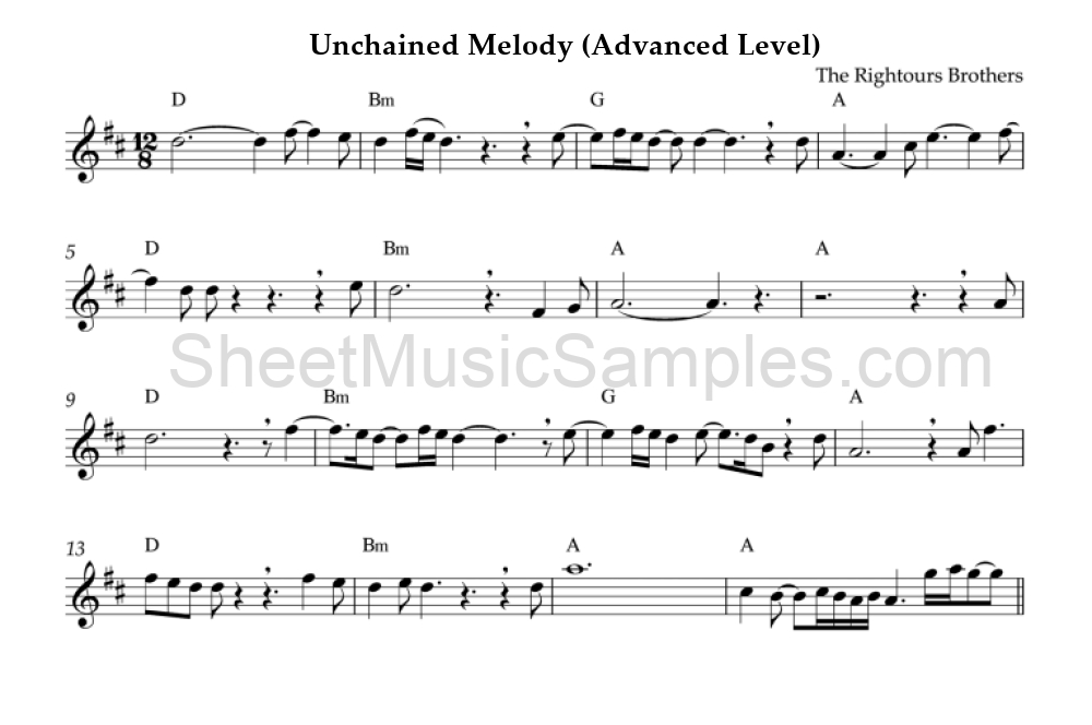 Unchained Melody (Advanced Level)