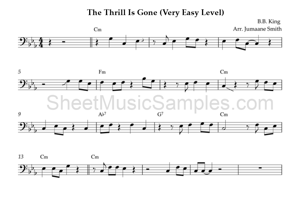 The Thrill Is Gone (Very Easy Level)