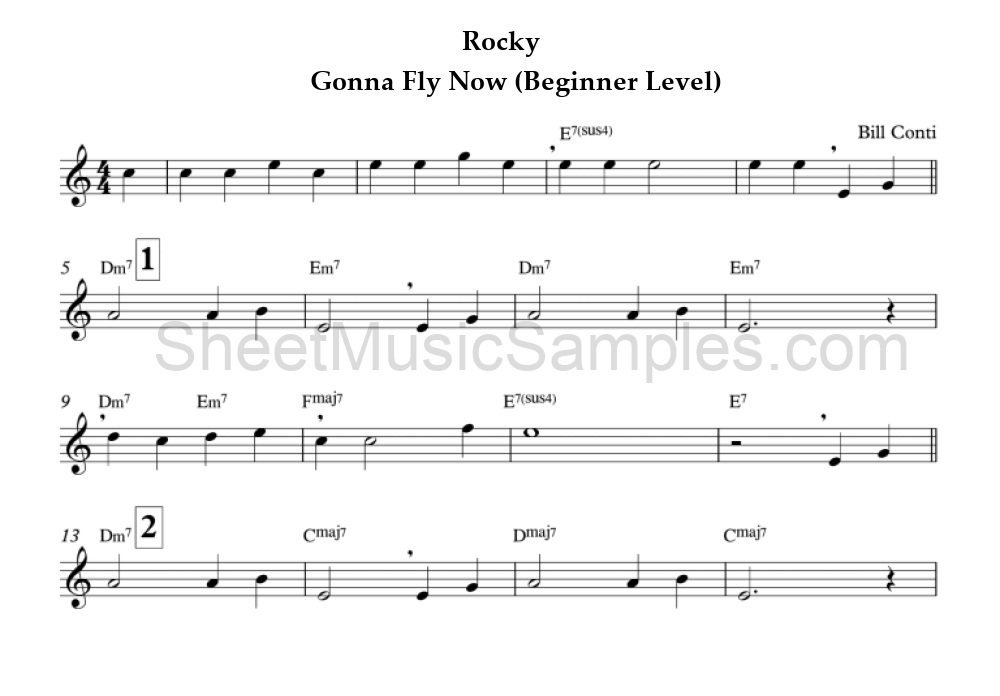 Rocky - Gonna Fly Now (Beginner Level)