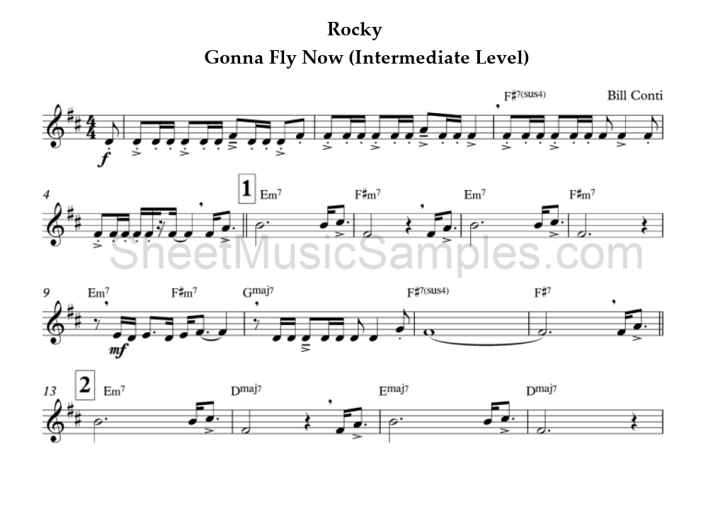 Rocky - Gonna Fly Now (Intermediate Level)