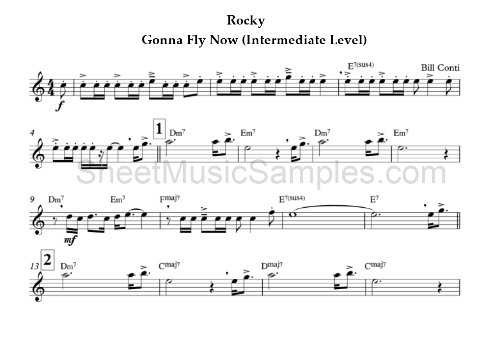 Rocky - Gonna Fly Now (Intermediate Level)