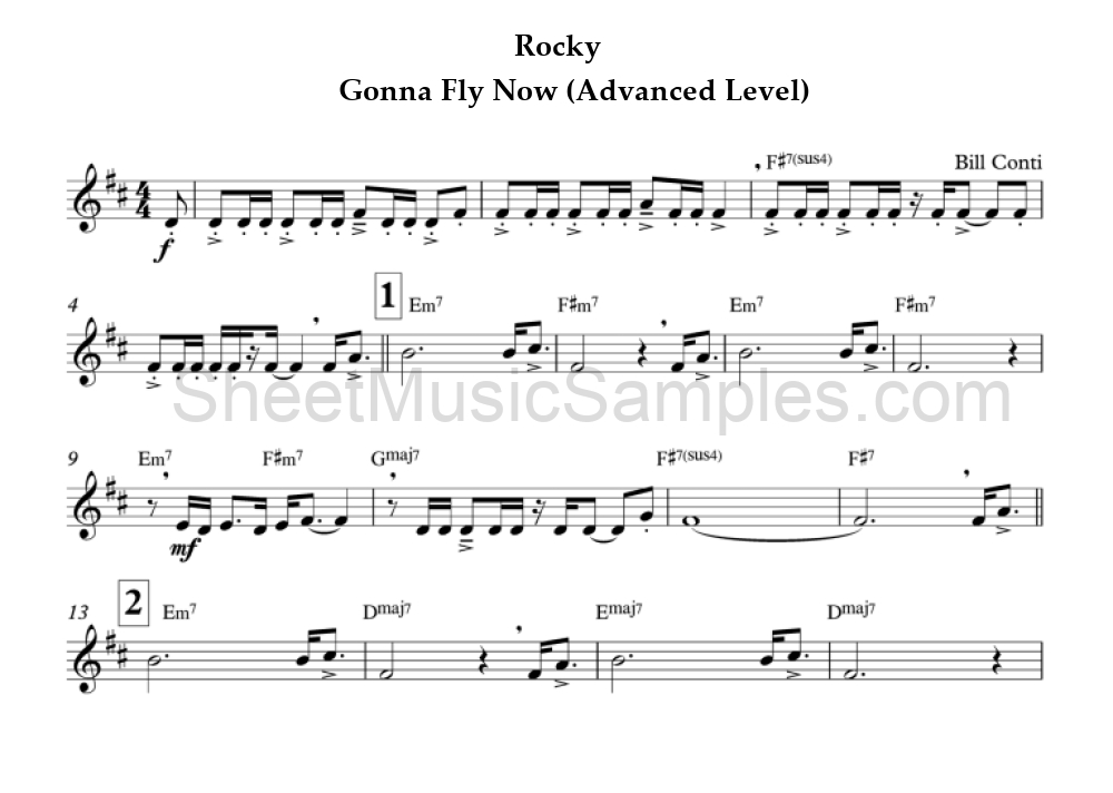 Rocky - Gonna Fly Now (Advanced Level)