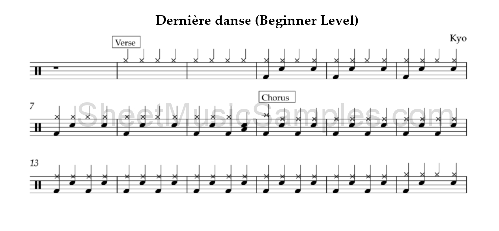 Dernière danse (Beginner Level)