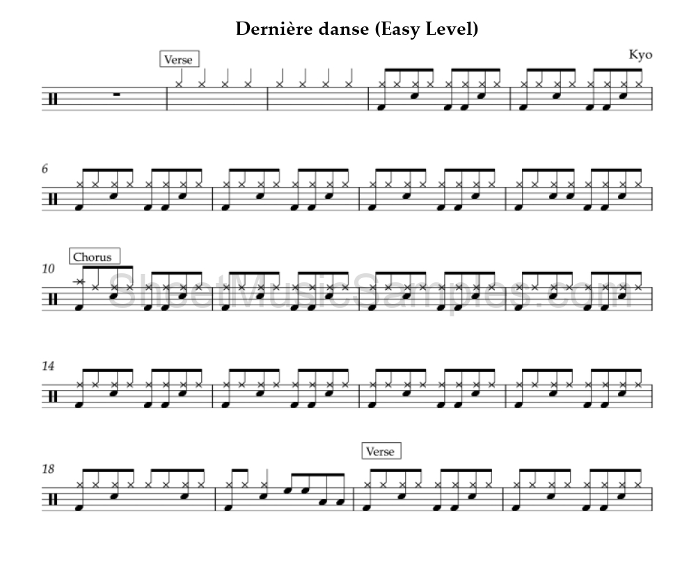 Dernière danse (Easy Level)