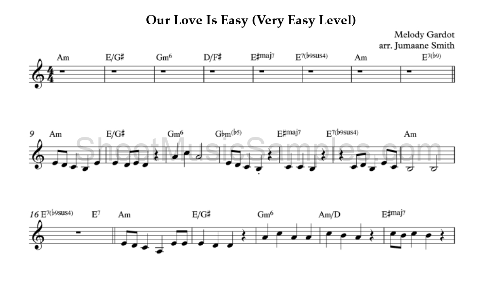 Our Love Is Easy (Very Easy Level)