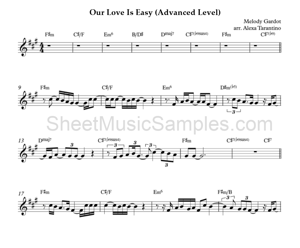 Our Love Is Easy (Advanced Level)