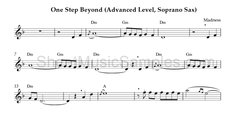 One Step Beyond (Advanced Level, Soprano Sax)