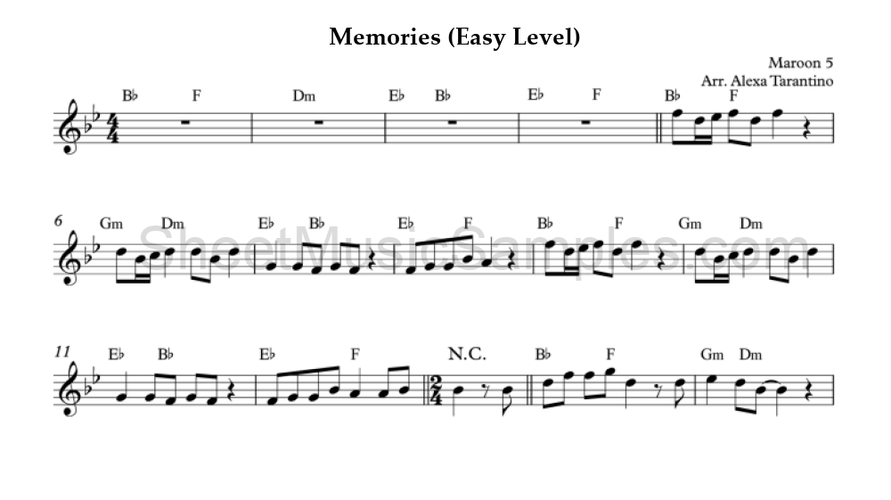 Memories (Easy Level)