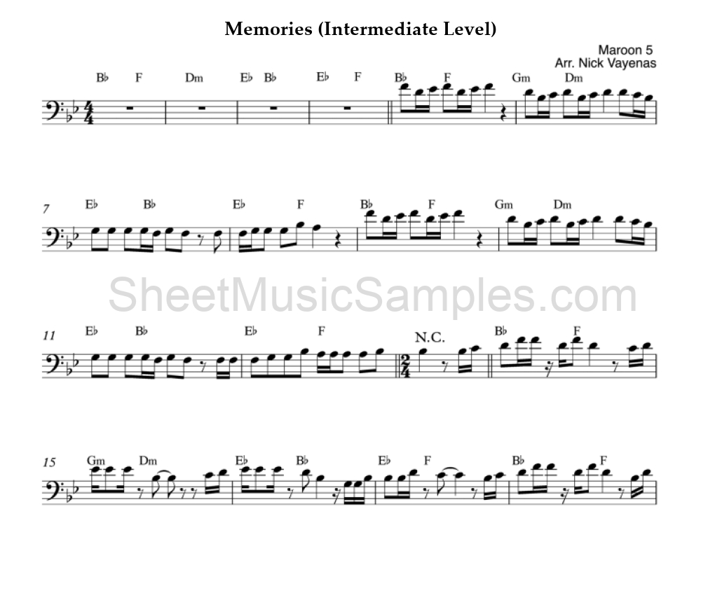 Memories (Intermediate Level)