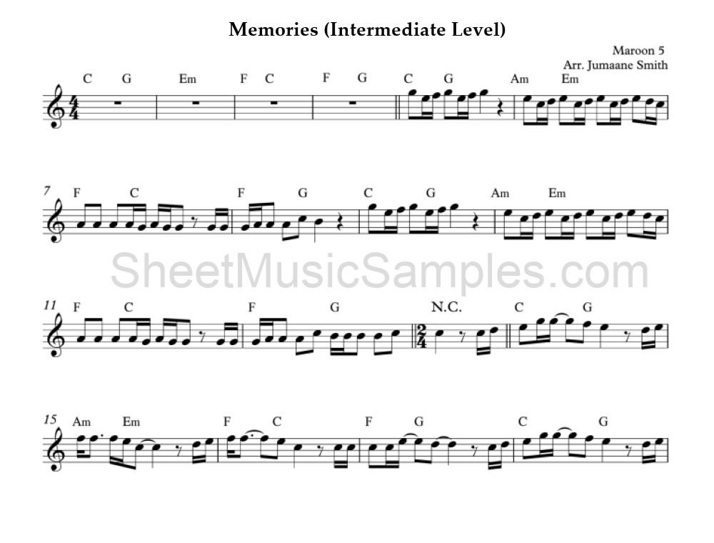 Memories (Intermediate Level)