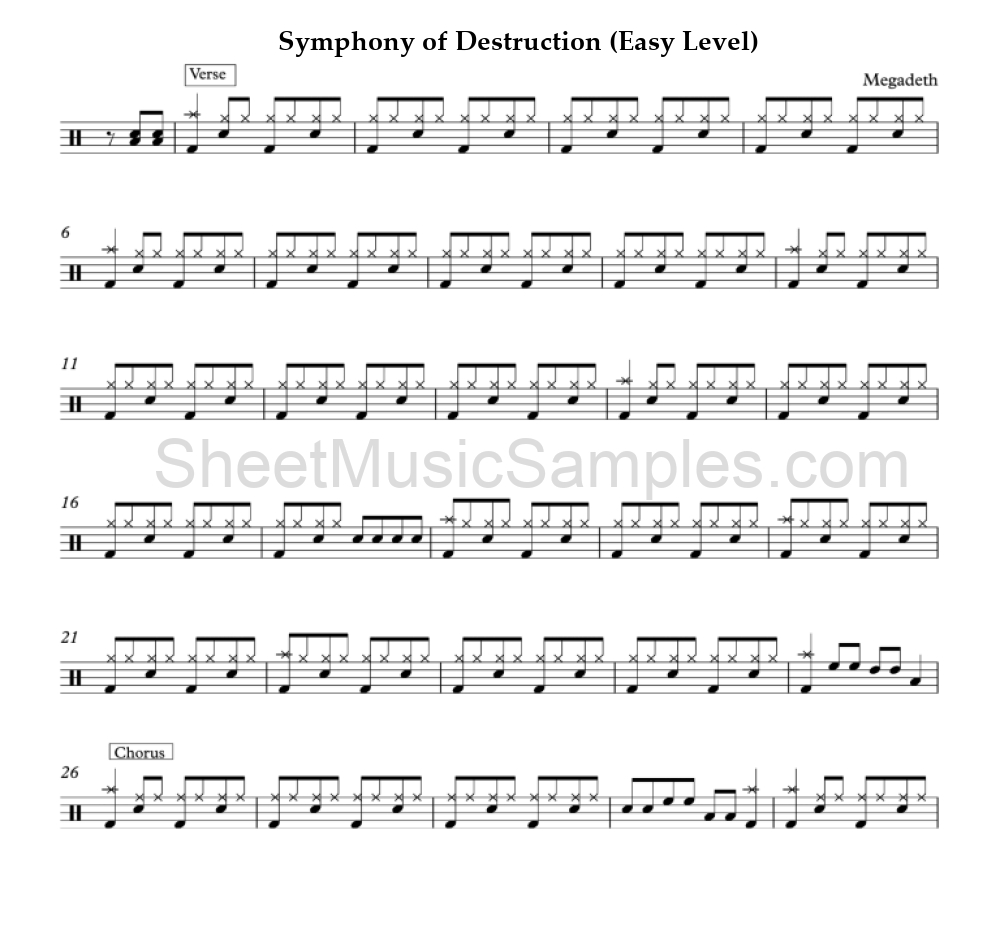 Symphony of Destruction (Easy Level)