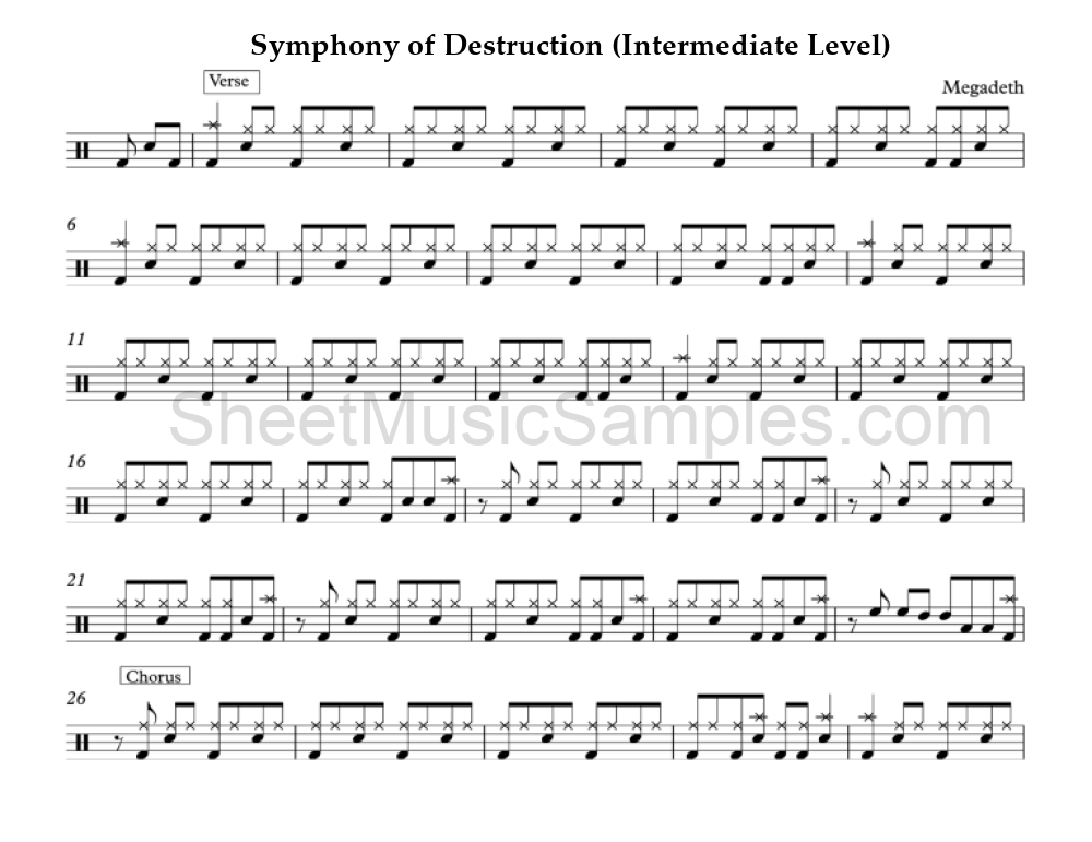 Symphony of Destruction (Intermediate Level)