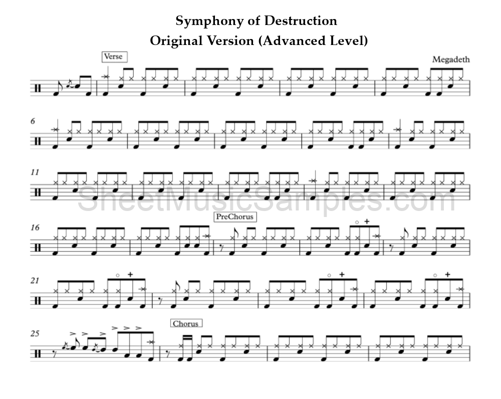 Symphony of Destruction - Original Version (Advanced Level)