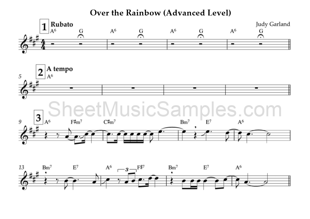 Over the Rainbow (Advanced Level)