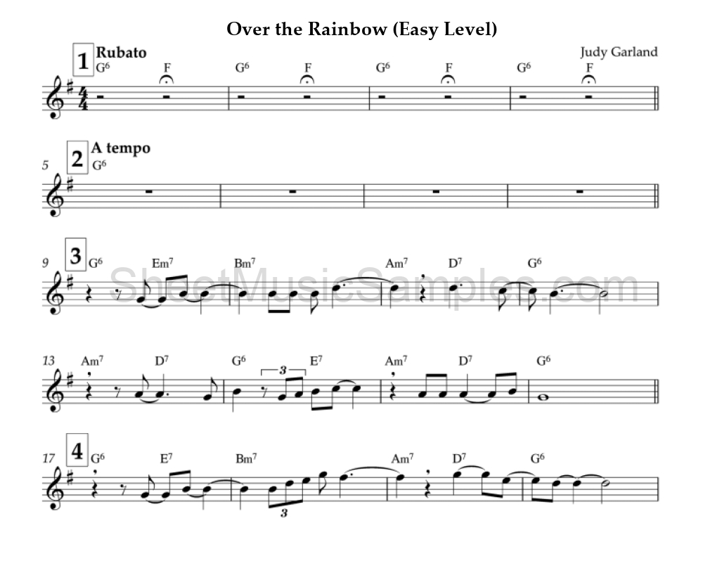 Over the Rainbow (Easy Level)