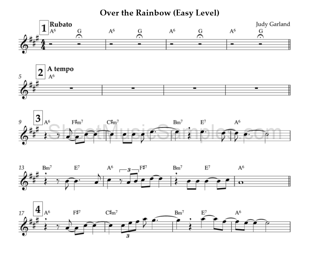 Over the Rainbow (Easy Level)