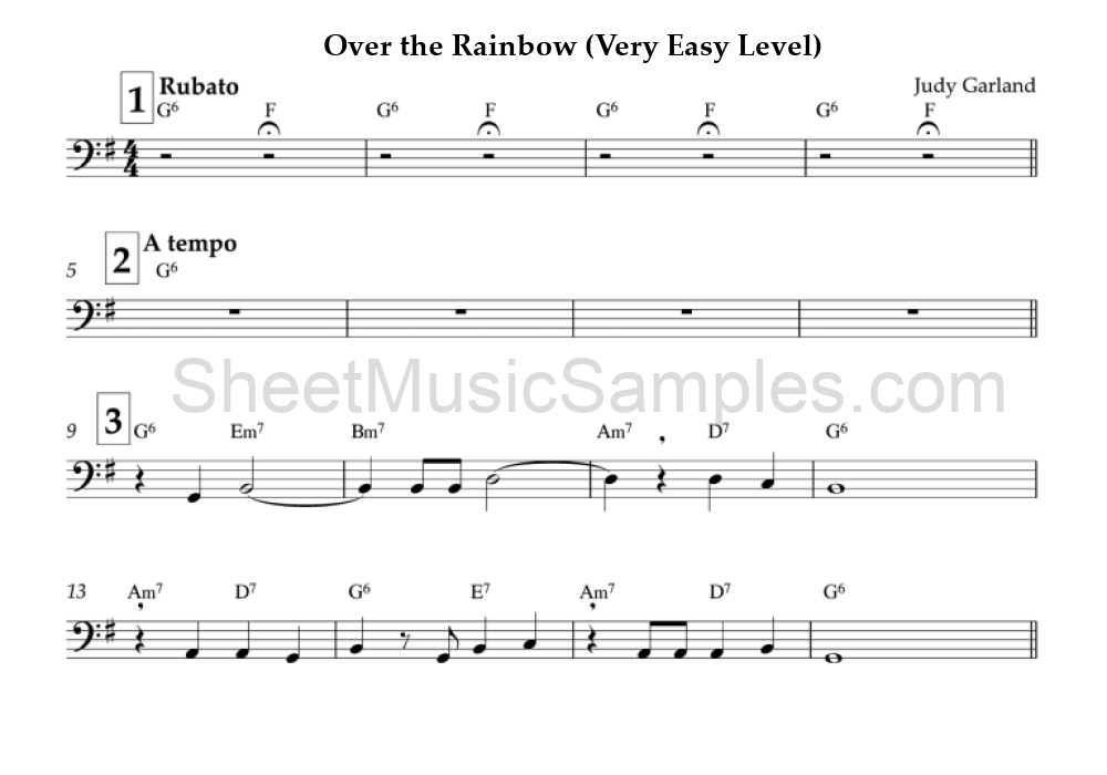 Over the Rainbow (Very Easy Level)