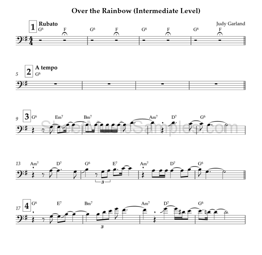 Over the Rainbow (Intermediate Level)