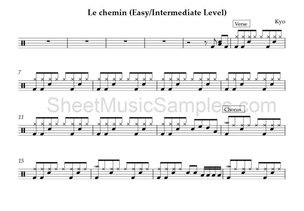 Le chemin (Easy/Intermediate Level)