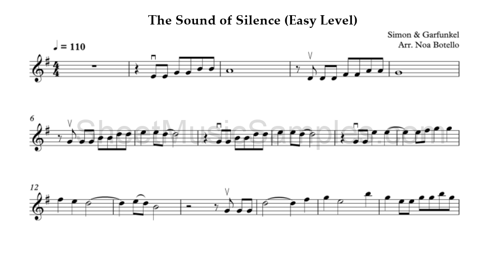 The Sound of Silence (Easy Level)