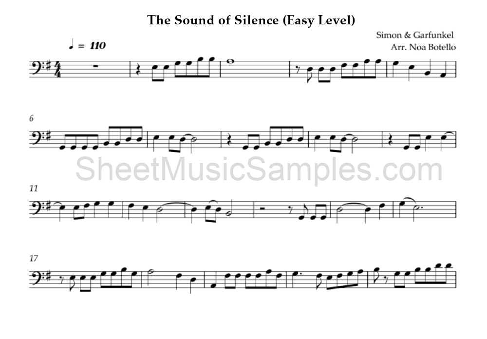 The Sound of Silence (Easy Level)