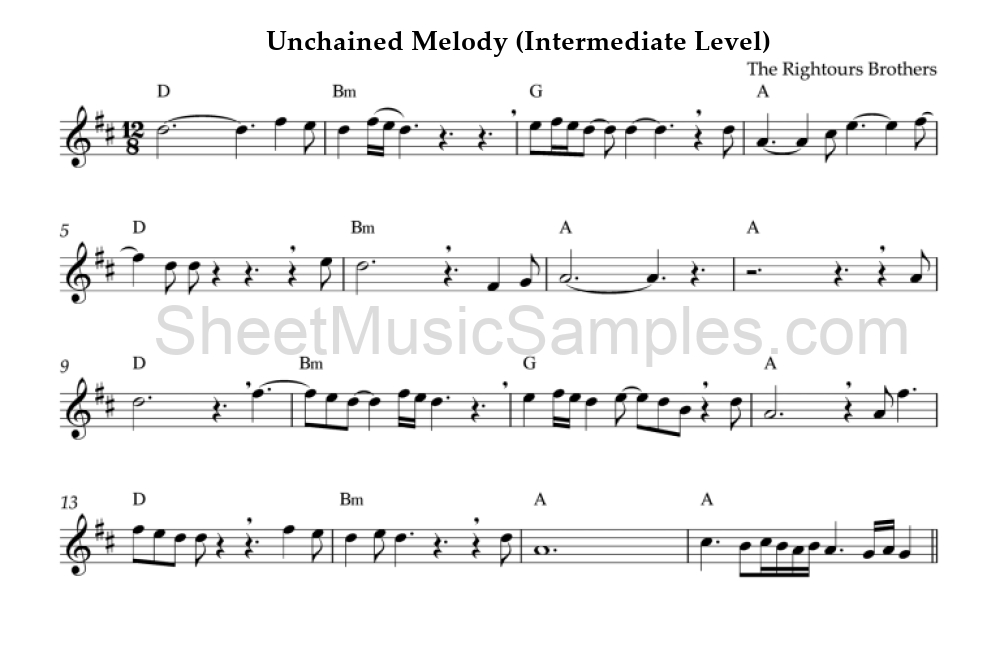 Unchained Melody (Intermediate Level)