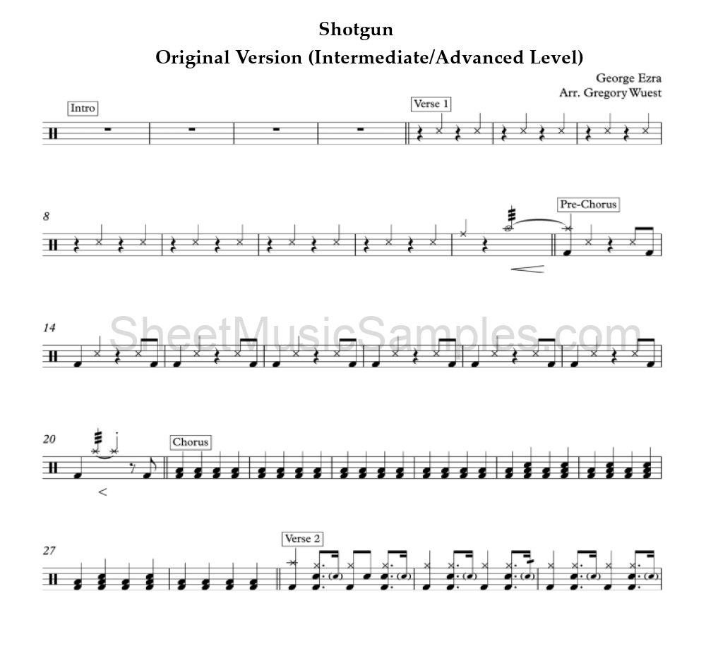 Shotgun - Original Version (Intermediate/Advanced Level)