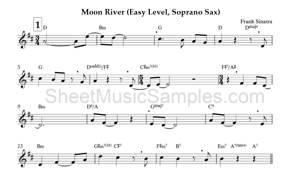 Moon River (Easy Level, Soprano Sax)