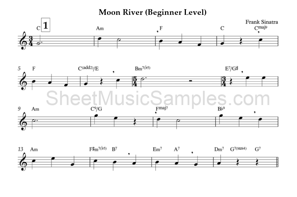 Moon River (Beginner Level)